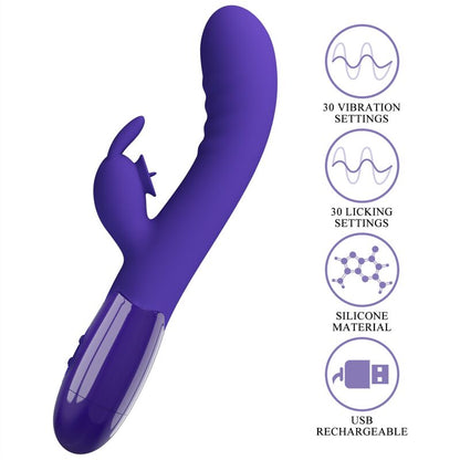 PRETTY LOVE - CERBERUS YOUTH PURPLE RABBIT VIBRATOR