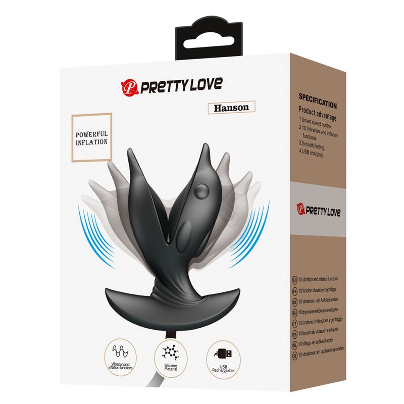 PRETTY LOVE - PLUG ANALE DELFIN GONFIABILE E RICARICABILE - PRETTY LOVE BOTTOM | Lingerie Harness Boutique