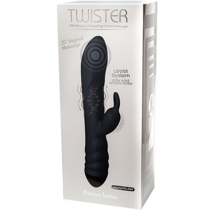 ADRIEN LASTIC - BLACK RABBIT TWISTER VIBRATOR AND ROTATOR MASSAGER