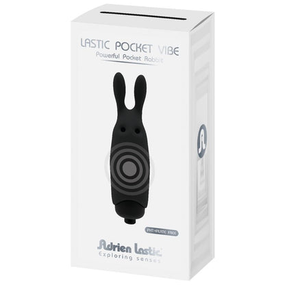 ADRIEN LASTIC - BLACK POCKET RABBIT VIBRATOR IN LASTIC