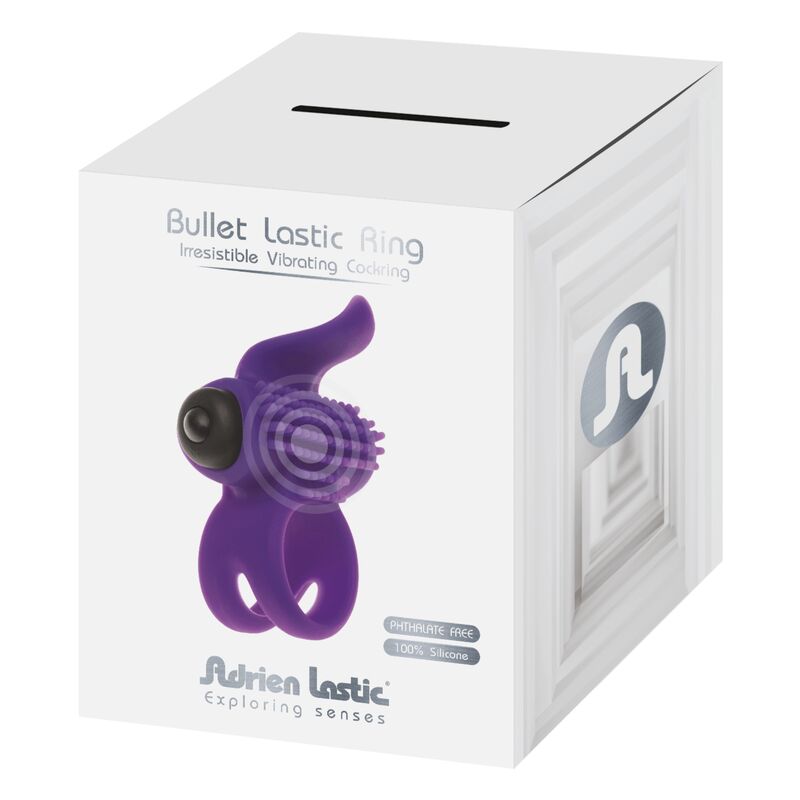 ADRIEN LASTIC - ANELLO VIBRATORE BULLET LASTIC VIOLA - ADRIEN LASTIC | Lingerie Harness Boutique