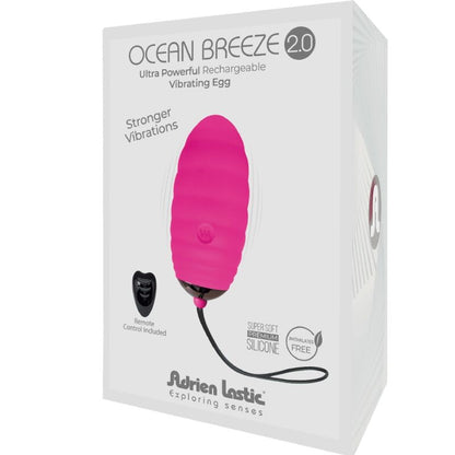 ADRIEN LASTIC - OCEAN BREEZE 2.0 RECHARGEABLE VIBRATING EGG REMOTE CONTROL PINK