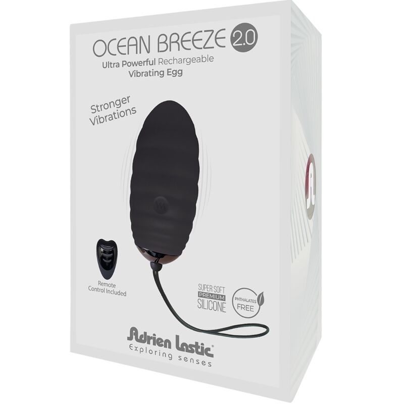 ADRIEN LASTIC - OCEAN BREEZE 2.0 UOVO VIBRANTE RICARICABILE TELECOMANDO NERO