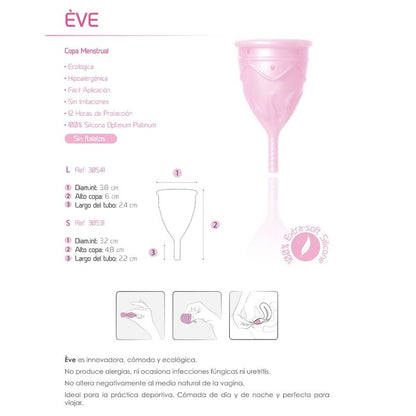 FEMINTIMATE - EVE SILICONE MENSTRUAL CUPS - SIZE S