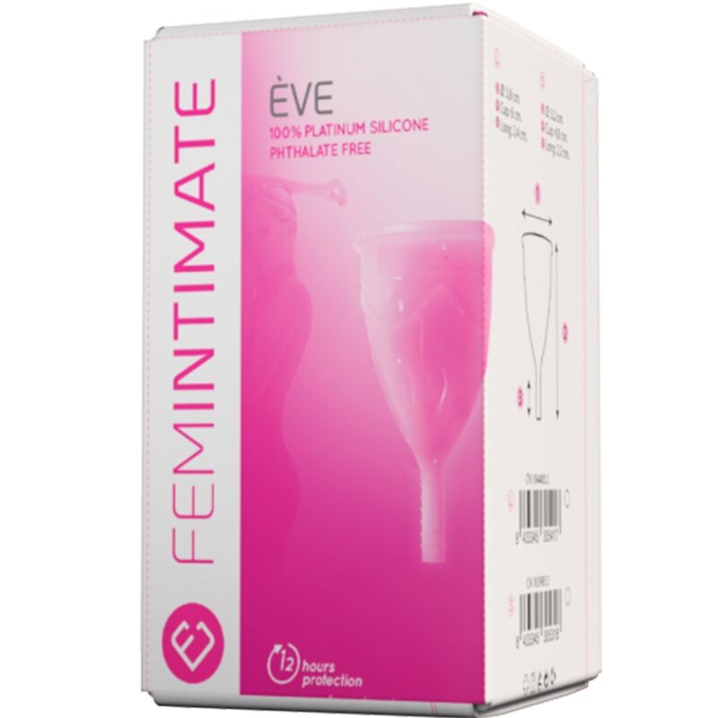 FEMINTIMATE - EVE SILICONE MENSTRUAL CUPS - SIZE S