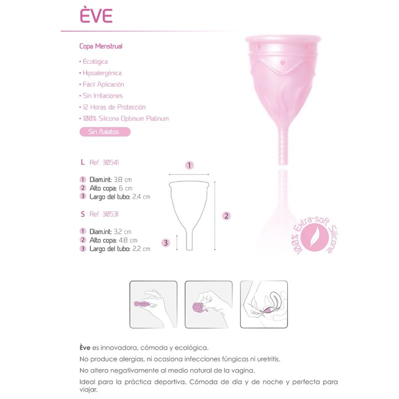 FEMINTIMATE - EVE SILICONE MENSTRUAL CUPS - SIZE L