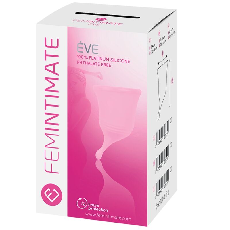 FEMINTIMATE - EVE NEW SILICONE MENSTRUAL CUPS - SIZE M