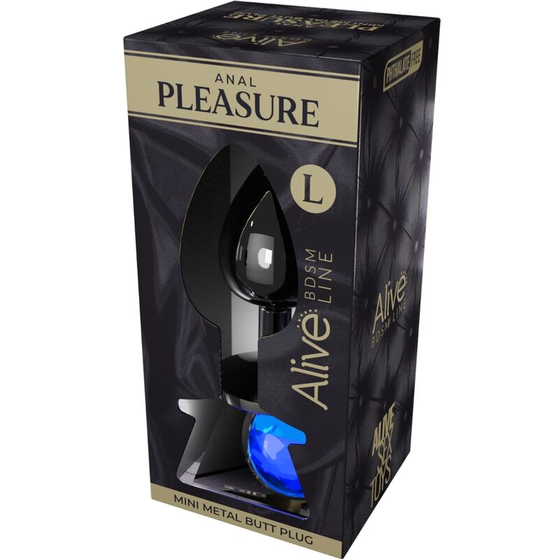 ALIVE - PIACERE ANALE MINI PLUG METAL BLU TAGLIA L