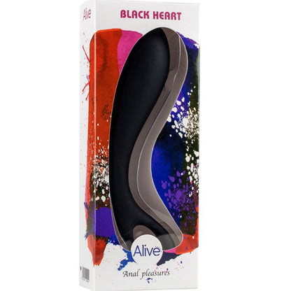 ALIVE - BLACK HEART ANAL MASSAGER 15 CM