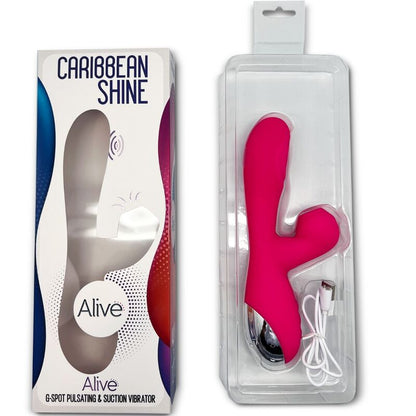 ALIVE - SHINE CARIBBEAN VIBRATOR AND SUCKER FUCHSIA