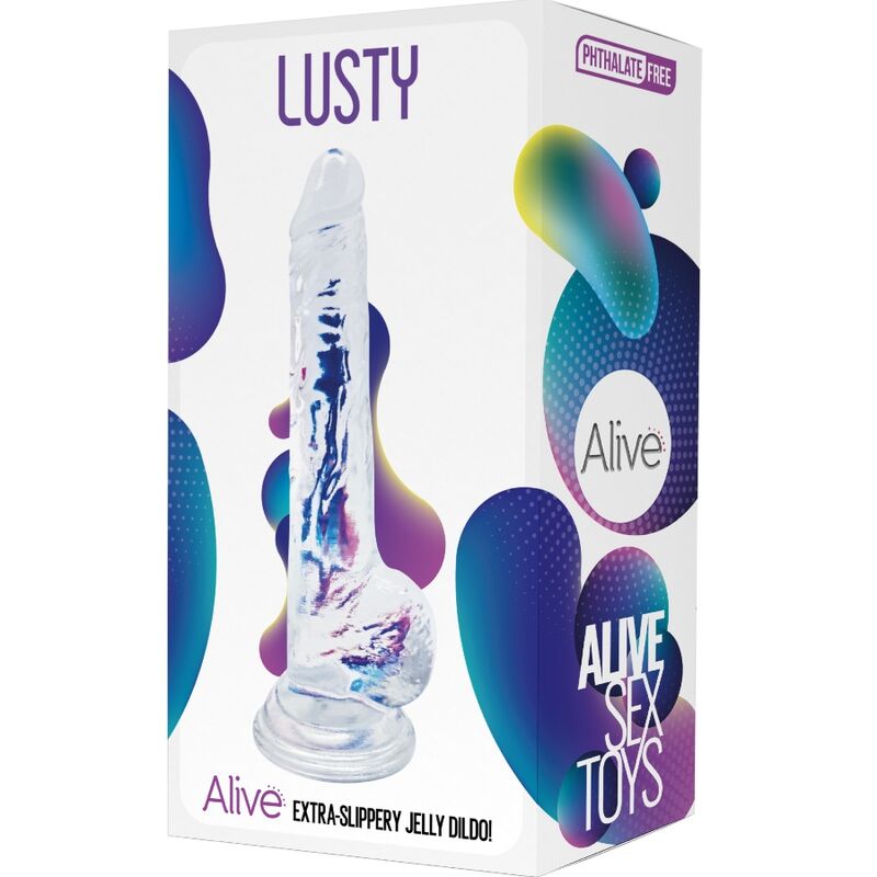 ALIVE - PENE LUSTY REALISTICO TRASPARENTE 18 CM - ALIVE | Lingerie Harness Boutique