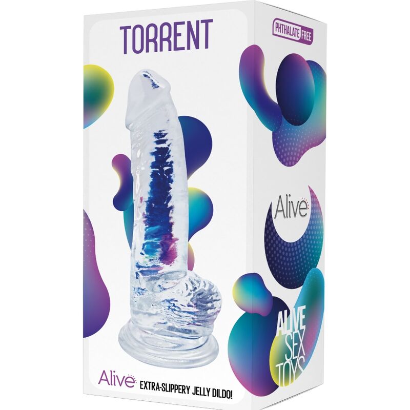 ALIVE - TORRENT PENE REALISTICO TRASPARENTE 20,6 CM - ALIVE | Lingerie Harness Boutique