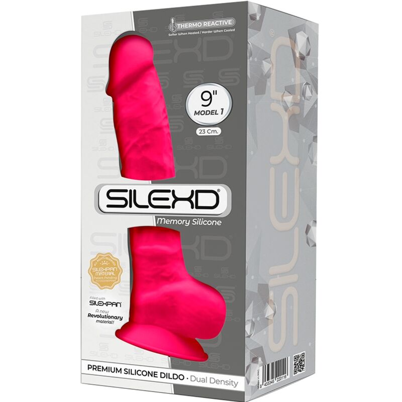 SILEXD - MODELLO 1 PENE REALISTICO PREMIUM SILEXPAN SILICONE FUCSIA 23 CM