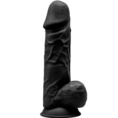 SILEXD - MODELLO 1 PENE REALISTICO PREMIUM SILEXPAN SILICONE NERO 21.5 CM