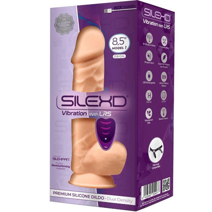 SILEXD - MODELLO 1 VIBRATORE PENE REALISTICO IN SILICONE PREMIUM SILEXPAN TELECOMANDO 21.8 CM