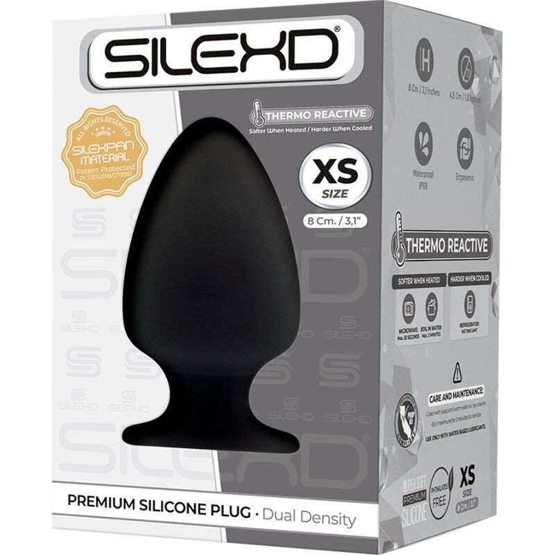 SILEXD - MODEL 1 PREMIUM ANAL PLUG SILEXPAN PREMIUM THERMOREACTIVE SILICONE SIZE XS