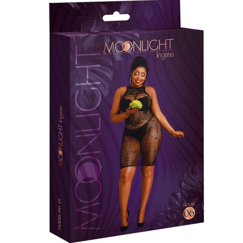 MOONLIGHT - ABITO MODELLO 6 NERO TAGLIA PLUS - MOONLIGHT | Lingerie Harness Boutique