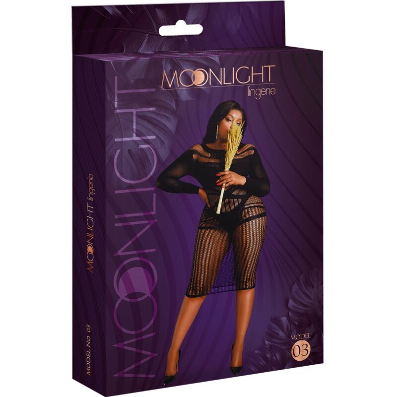 MOONLIGHT - ABITO MODELLO 3 NERO TAGLIA PLUS - MOONLIGHT | Lingerie Harness Boutique