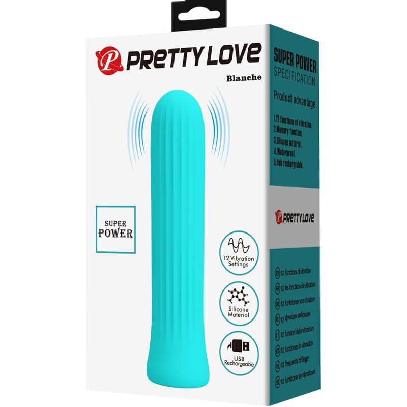 PRETTY LOVE - BLANCHE VIBRATORE STIMOLATORE BLU - PRETTY LOVE C-TYPE | Lingerie Harness Boutique