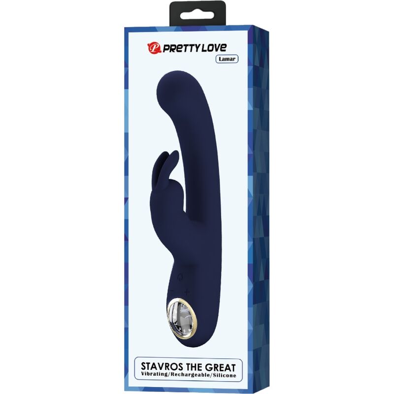 PRETTY LOVE - VIBRATORE LAMAR RABBIT E PUNTO G BLU - PRETTY LOVE LED | Lingerie Harness Boutique