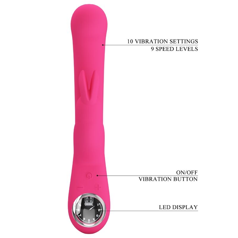 PRETTY LOVE - VIBRATORE LAMAR RABBIT E PUNTO G ROSA - PRETTY LOVE LED | Lingerie Harness Boutique