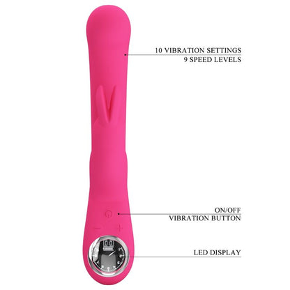 PRETTY LOVE - VIBRATORE LAMAR RABBIT E PUNTO G ROSA - PRETTY LOVE LED | Lingerie Harness Boutique