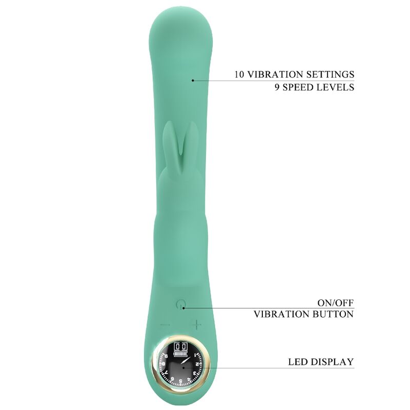 PRETTY LOVE - LAMAR RABBIT AND G-SPOT VIBRATOR GREEN