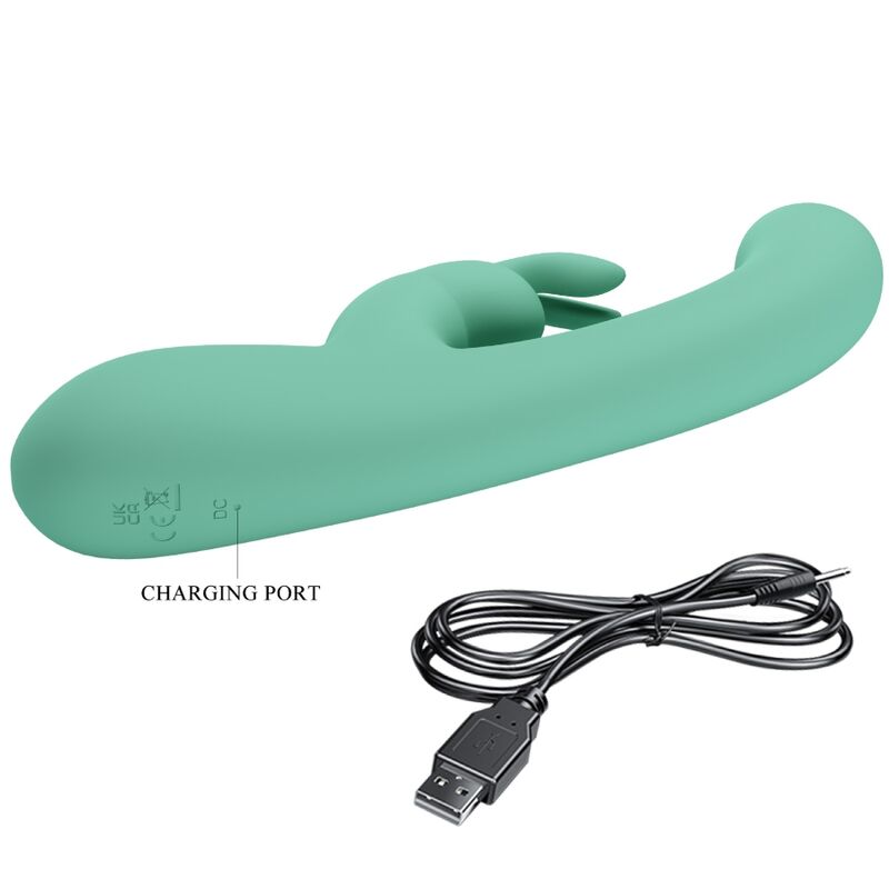 PRETTY LOVE - LAMAR RABBIT AND G-SPOT VIBRATOR GREEN