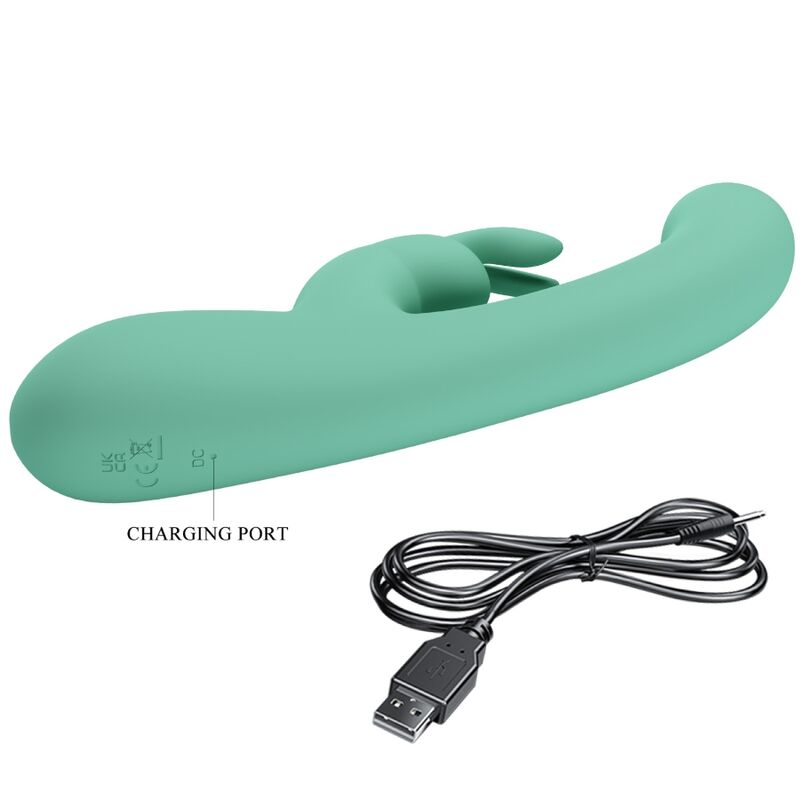 PRETTY LOVE - VIBRATORE LAMAR RABBIT E PUNTO G VERDE - PRETTY LOVE LED | Lingerie Harness Boutique