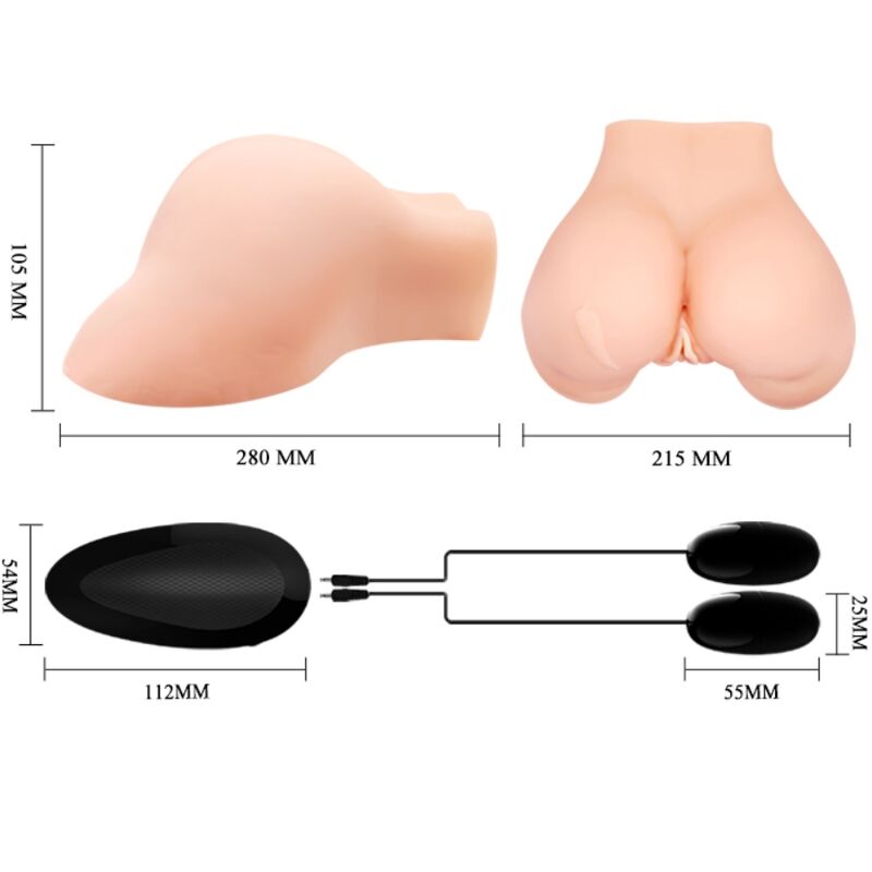 CRAZY BULL - VAGINA E ANO CON RETE REALISTICA CON VIBRAZIONE - CRAZY BULL | Lingerie Harness Boutique