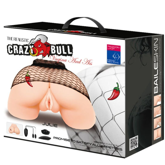 CRAZY BULL - VAGINA E ANO CON RETE REALISTICA CON VIBRAZIONE - CRAZY BULL | Lingerie Harness Boutique