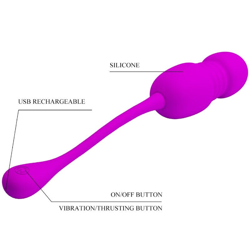 PRETTY LOVE - CALLIE PURPLE RECHARGEABLE VIBRATING EGG