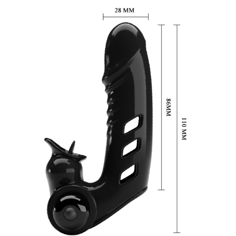 PRETTY LOVE - COPERTURA PER DITA VIBRATORE CORBIN NERA - PRETTY LOVE MALE | Lingerie Harness Boutique