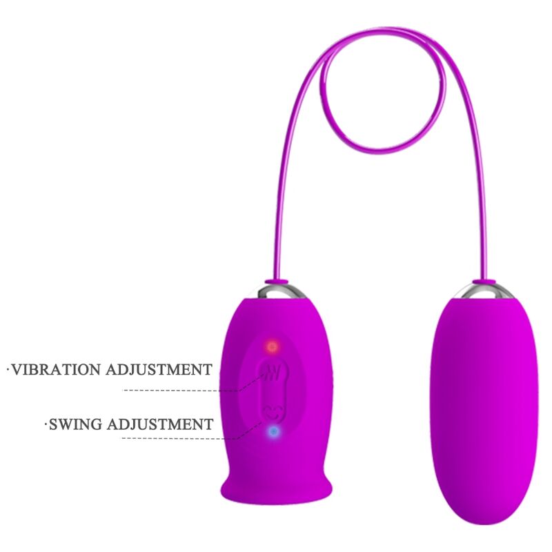 PRETTY LOVE - VIBRATORE RICARICABILE DAISY DUAL EGG VIOLA - PRETTY LOVE FLIRTATION | Lingerie Harness Boutique