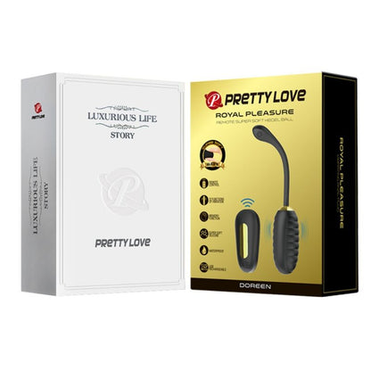 PRETTY LOVE - DOREEN LUXURY UOVO VIBRANTE RICARICABILE NERO TELECOMANDO - PRETTY LOVE SMART | Lingerie Harness Boutique