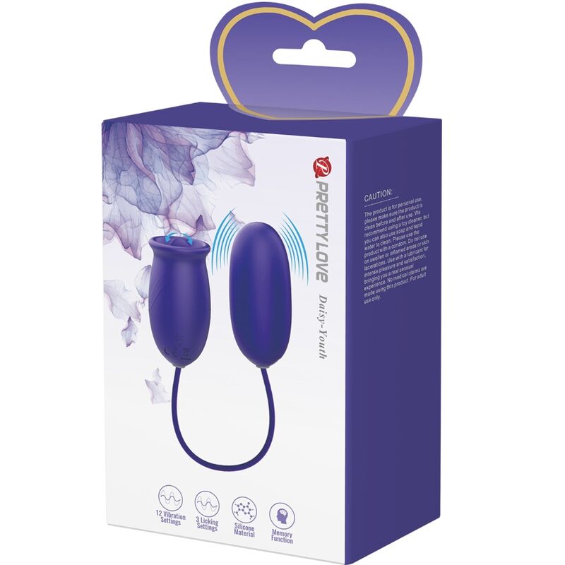 PRETTY LOVE - VIBRATORE STIMOLATORE RICARICABILE DAISY YOUTH VIOLETTO