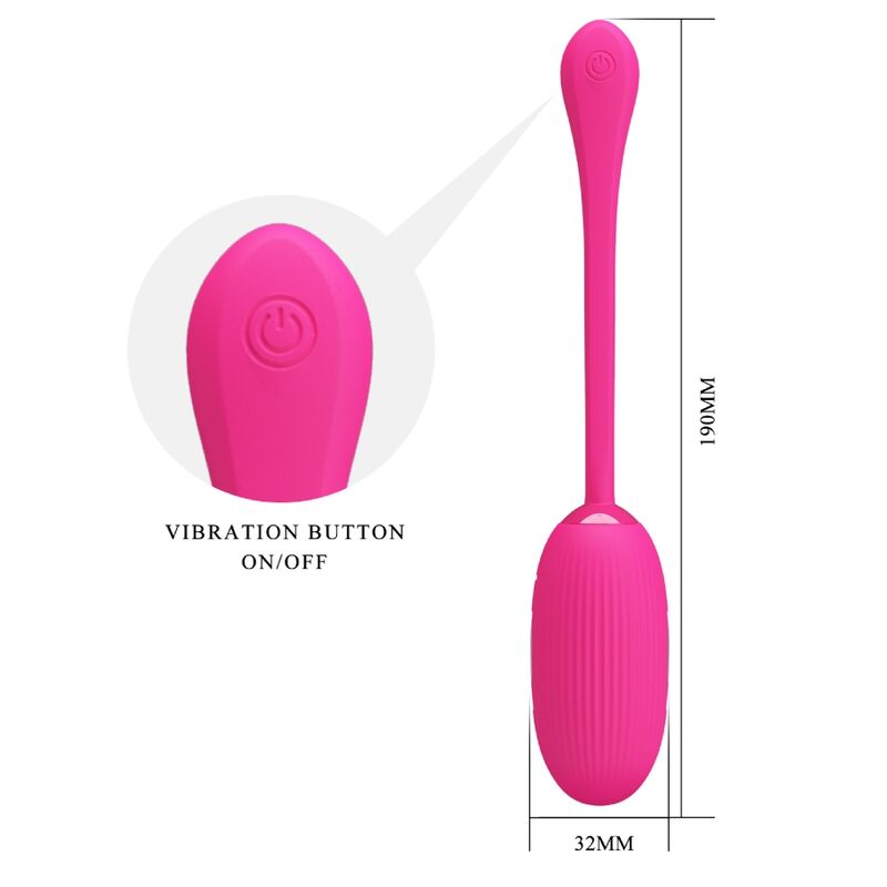 PRETTY LOVE - DOREEN UOVO VIBRANTE RICARICABILE MAGENTA TELECOMANDO - PRETTY LOVE SMART | Lingerie Harness Boutique