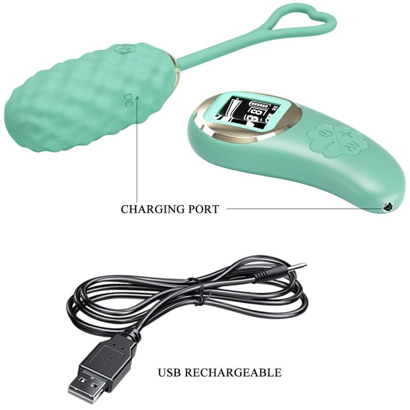 PRETTY LOVE - UOVO VIBRANTE CON TELECOMANDO VERDE VIVIAN - PRETTY LOVE LED | Lingerie Harness Boutique