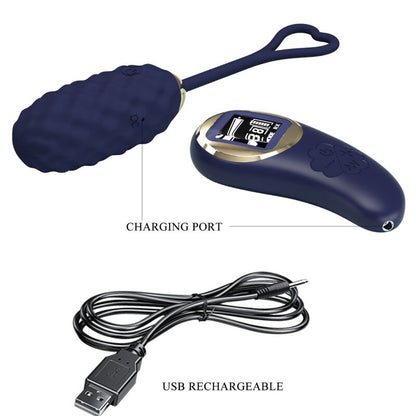 PRETTY LOVE - UOVO VIBRANTE CON TELECOMANDO BLU VIVIAN - PRETTY LOVE LED | Lingerie Harness Boutique