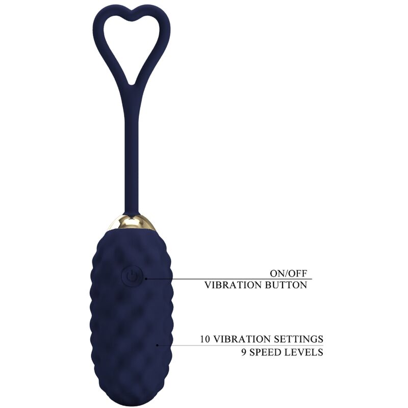 PRETTY LOVE - VIBRATING EGG WITH REMOTE CONTROL BLUE VIVIAN