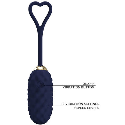 PRETTY LOVE - VIBRATING EGG WITH REMOTE CONTROL BLUE VIVIAN