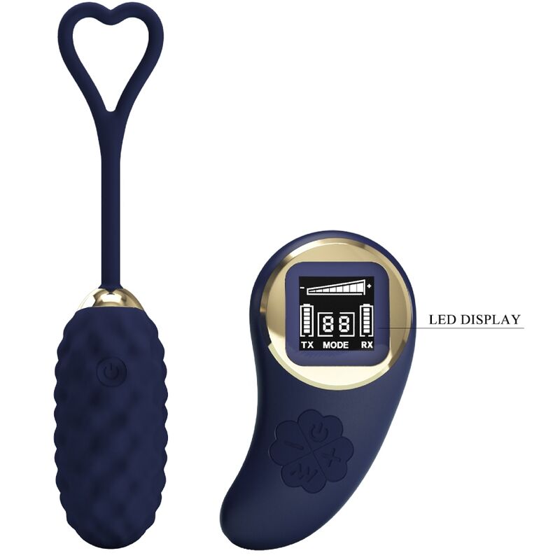 PRETTY LOVE - VIBRATING EGG WITH REMOTE CONTROL BLUE VIVIAN