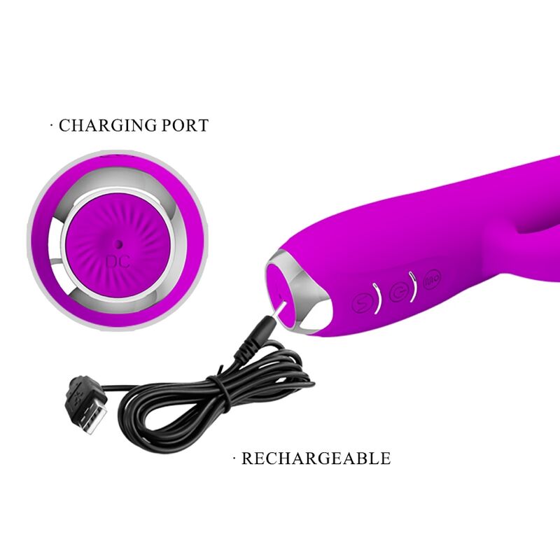 PRETTY LOVE - RECHARGEABLE VIBRATOR GLORIA RABBIT-PURPLE WATERPROOF