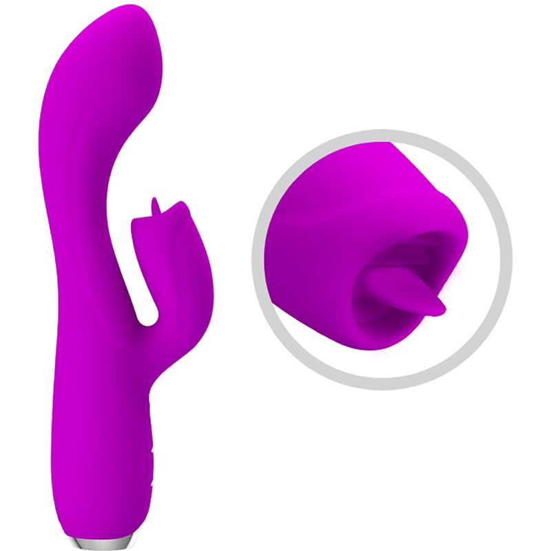 PRETTY LOVE - RECHARGEABLE VIBRATOR GLORIA RABBIT-PURPLE WATERPROOF