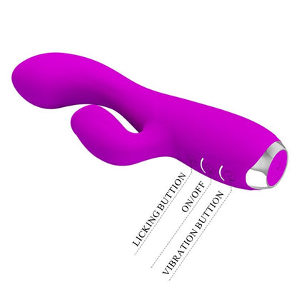 PRETTY LOVE - VIBRATORE RICARICABILE GLORIA RABBIT-VIOLA IMPERMEABILE - PRETTY LOVE C-TYPE | Lingerie Harness Boutique