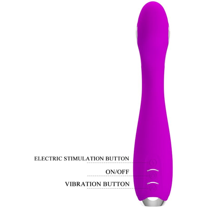 PRETTY LOVE - HECTOR WATERPROOF PURPLE RECHARGEABLE ELECTROSHOCK VIBRATOR