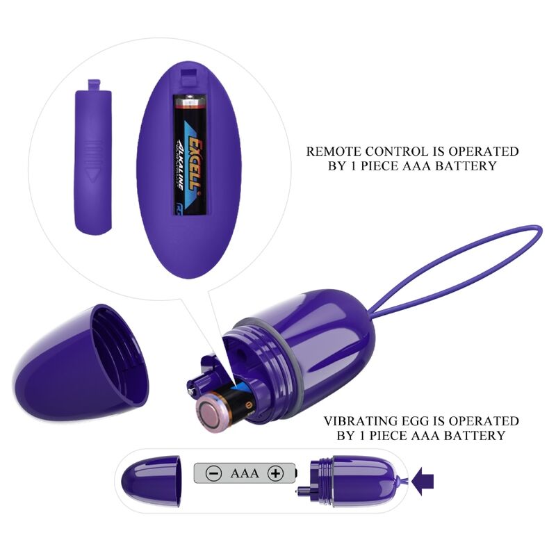 PRETTY LOVE - SELKIE YOUTH MINI REMOTE CONTROL VIBRATING EGG PURPLE