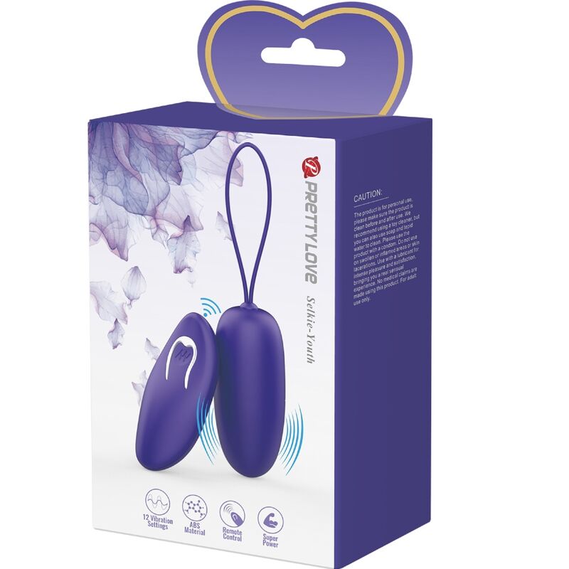 PRETTY LOVE - SELKIE YOUTH MINI REMOTE CONTROL VIBRATING EGG PURPLE