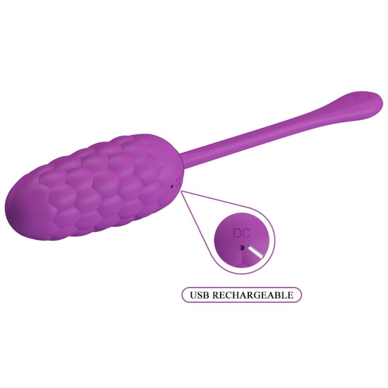 PRETTY LOVE - RECHARGEABLE MARINE TEXTURE VIBRATING EGG PURPLE