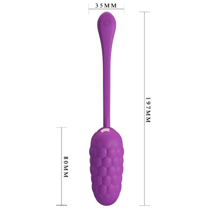 PRETTY LOVE - RECHARGEABLE MARINE TEXTURE VIBRATING EGG PURPLE